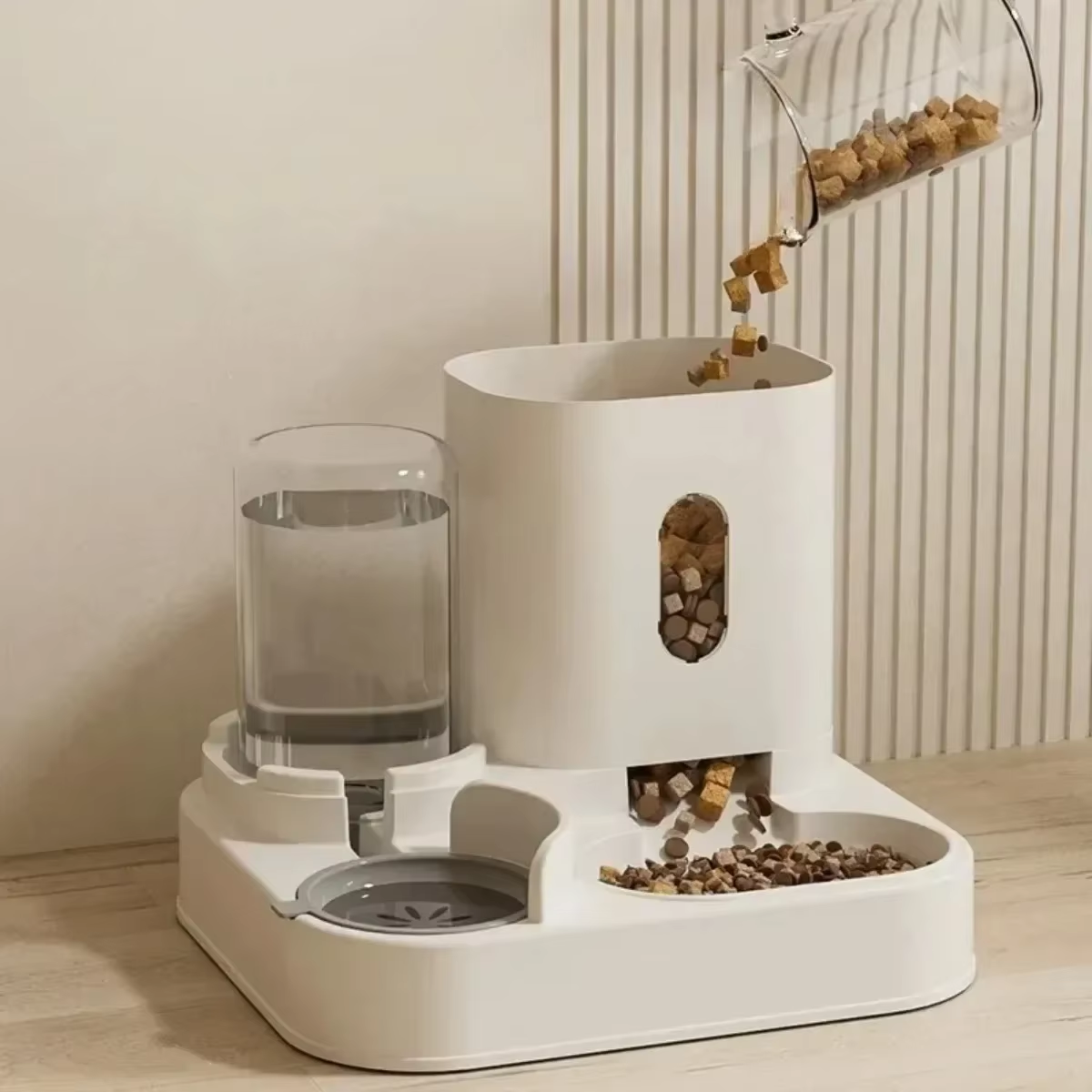 Automatic pet dispenser and Water Dispenser with Large Capacity Storage